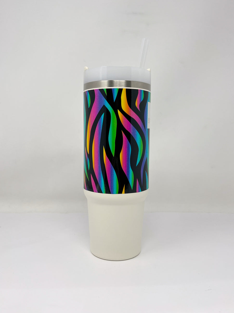 Pride Rainbow HOLE - 40 Oz Stanley Tumbler Permanent Vinyl Wrap