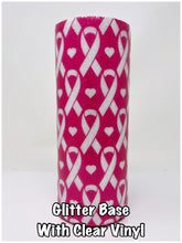 Load image into Gallery viewer, Glitter Chimp Adhesive Vinyl - Breast Cancer Awareness Pattern