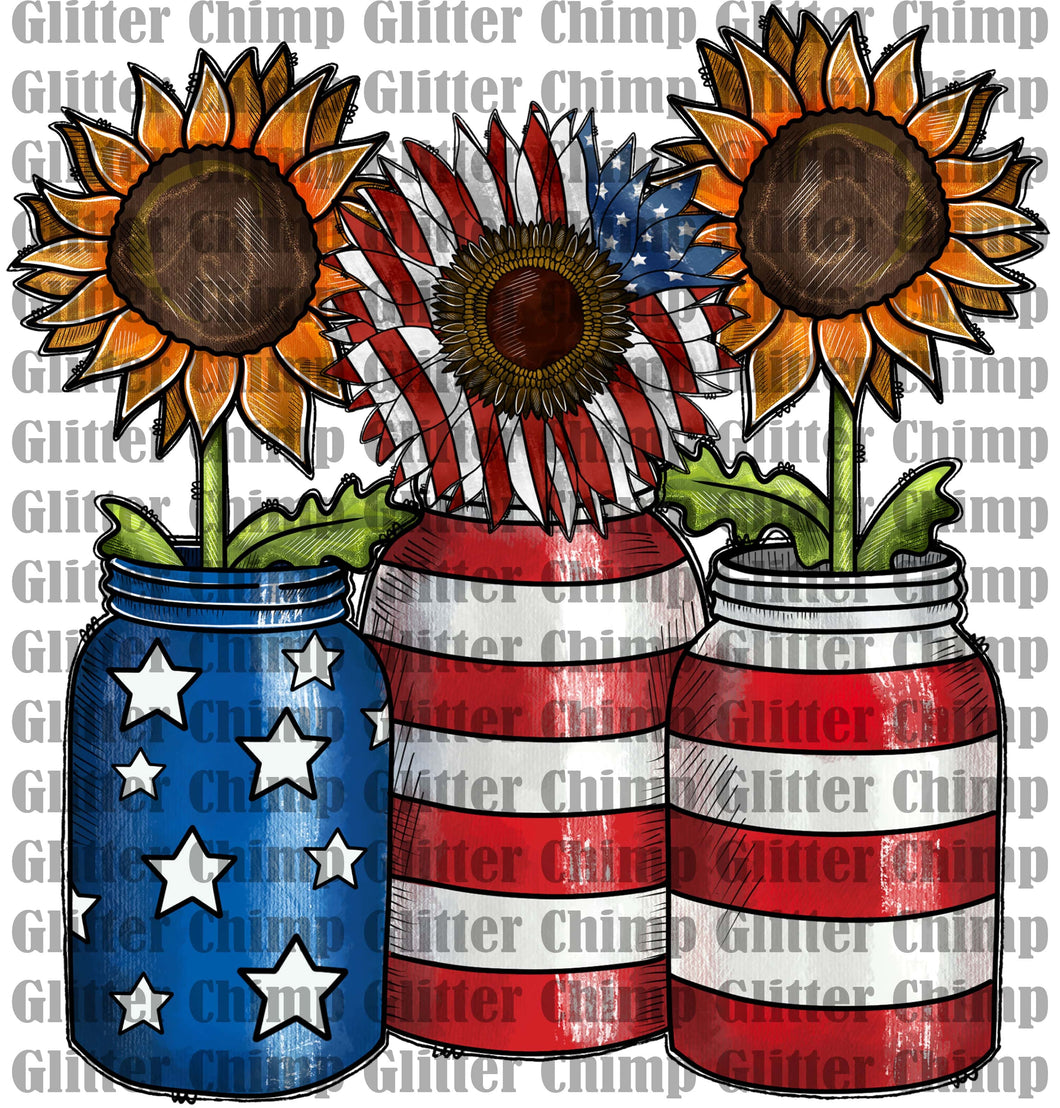 UVDTF - American Jar Sunflowers