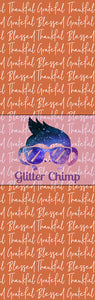 Glitter Chimp Vinyl Pen Wrap - Blessed Grateful Thankful - 4.75"x1.5" - Vinyl