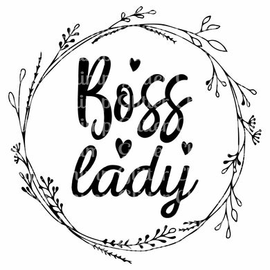 DTF -  Boss Lady Floral Circle