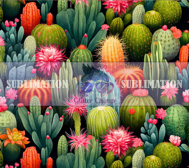 Sublimation Prints for Skinny Tumblers - Cactus Patch