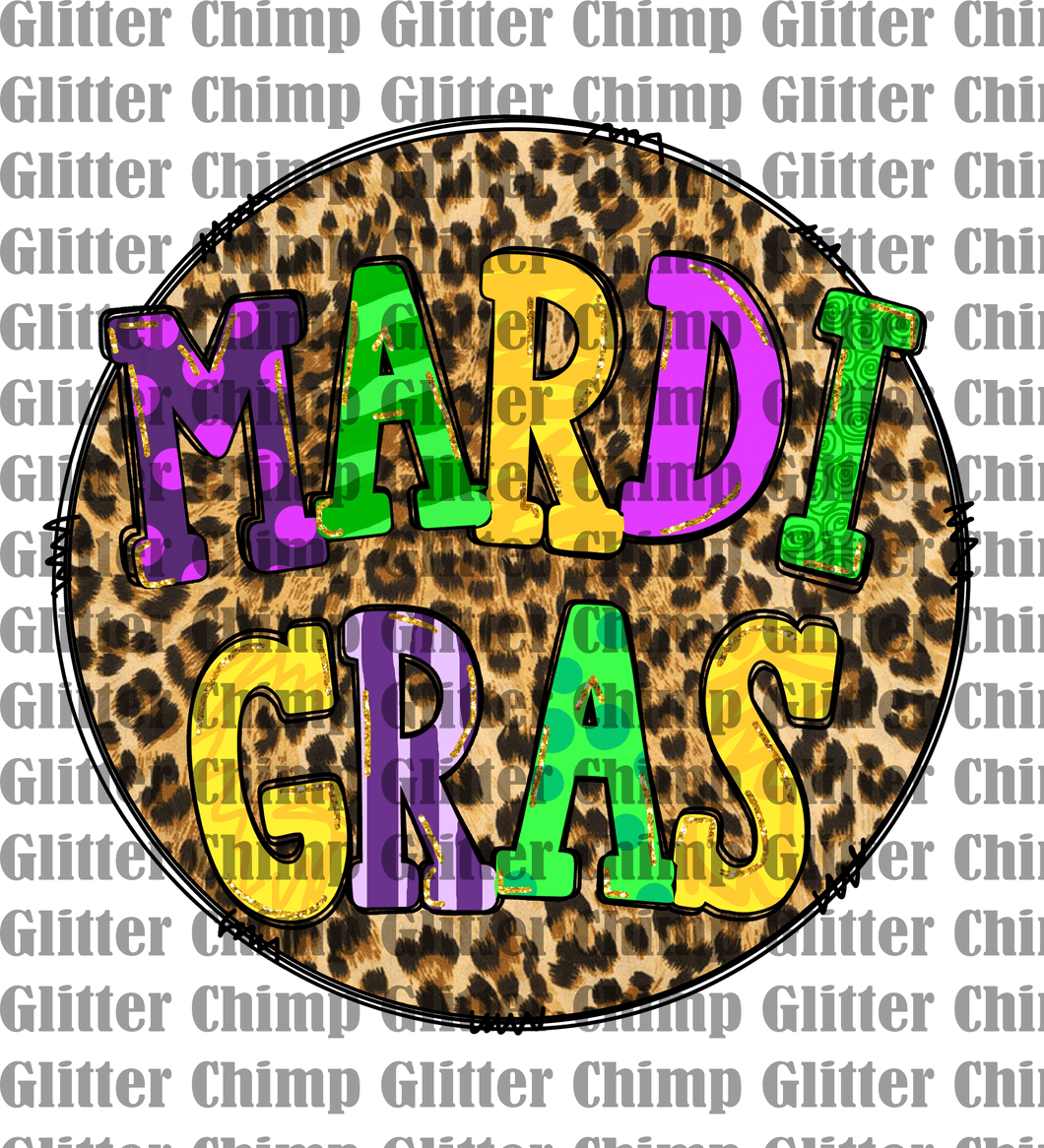 DTF - Circle Mardi Gras