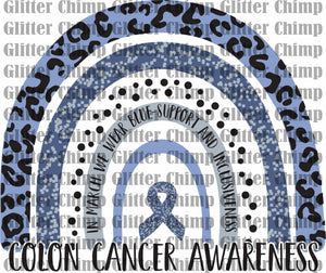 DTF - Colon Cancer Awareness Rainbow