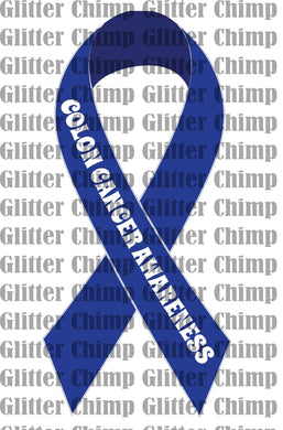 DTF - Colon Cancer Awareness Ribbon - 1