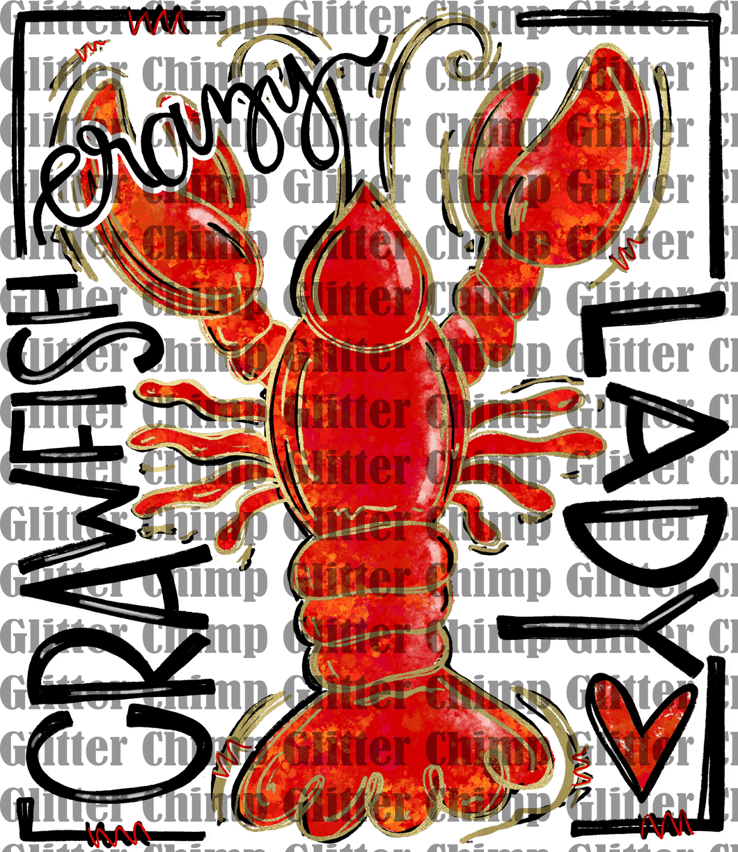 UVDTF - Crazy Crawfish Lady