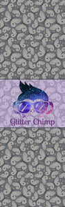 Glitter Chimp Vinyl Pen Wrap - Grey Moths - 4.75