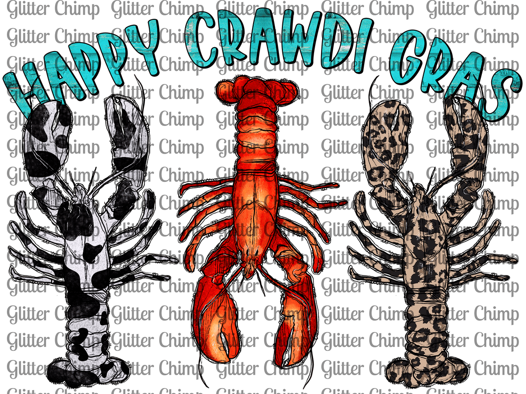 DTF - Happy Crawdi Gras