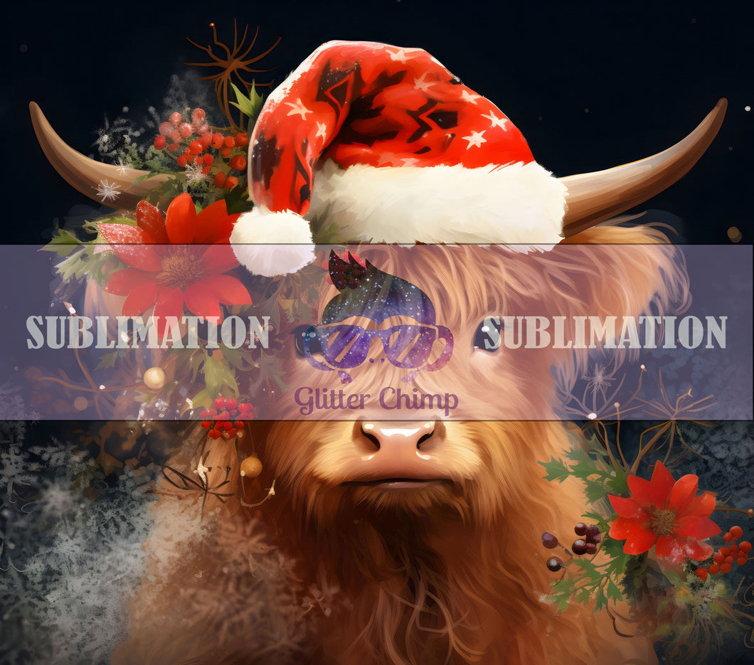 Sublimation Prints for Skinny Tumblers - Holiday Heifer