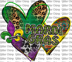 DTF - Mardi Gras Hearts