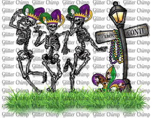 DTF - Mardi Gras Skeletons