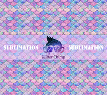 Load image into Gallery viewer, Sublimation Prints for Skinny Tumblers - Mermaid Scales