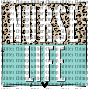 DTF - Nurse Life Leopard