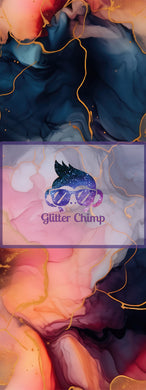 Glitter Chimp Vinyl Pen Wrap - Peach and Blue Geode - 4.75