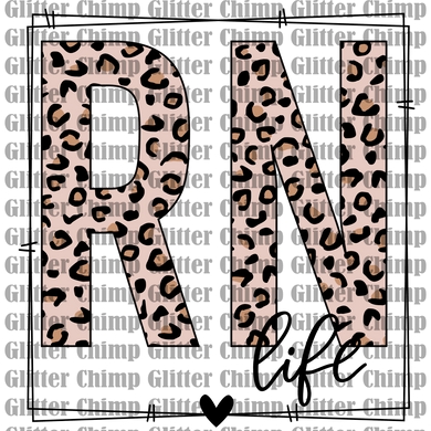 DTF - RN Life - Pink Leopard
