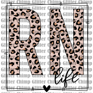 DTF - RN Life - Pink Leopard