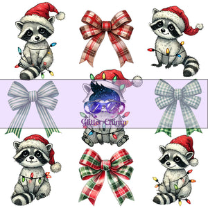 UVDTF - Raccoon Bows Christmas