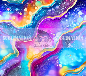 Sublimation Prints for Skinny Tumblers - Rainbow Agate