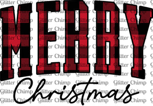 DTF - Red Plaid Merry Christmas