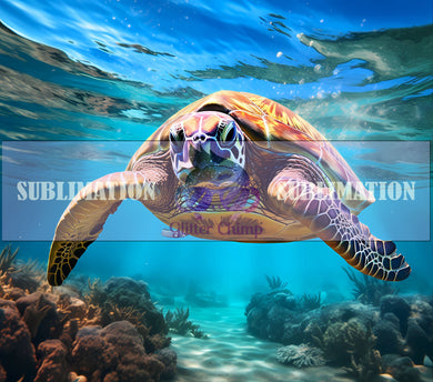 Sublimation Prints for Skinny Tumblers - Sea Turtle