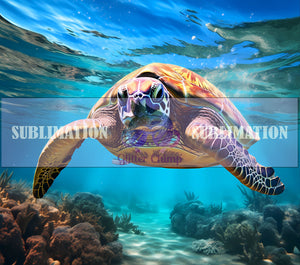 Sublimation Prints for Skinny Tumblers - Sea Turtle