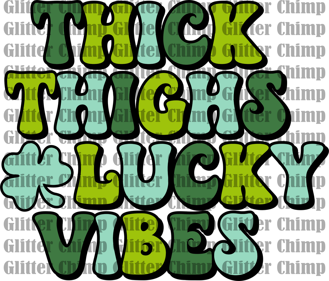UVDTF - Thick Thighs & Lucky Vibes