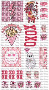 Special Run DTF - Valentine's Gang Sheet - 36" x 22"