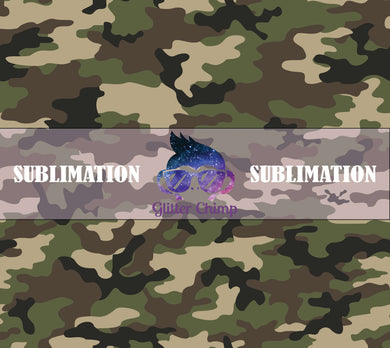 Sublimation Prints for Skinny Tumblers - Woodland Camo