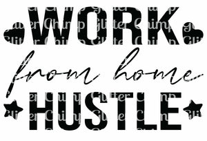 Glitter Chimp Adhesive Vinyl Decal - Work From Home Hustle - 3" Clear