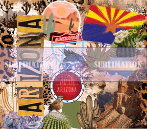Sublimation Prints for Skinny Tumblers - Arizona