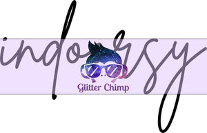 Glitter Chimp Adhesive Vinyl Decal - Indoorsy - Clear Background