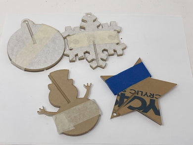 3D Acrylic Ornaments - Set of Four