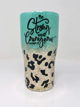 Load image into Gallery viewer, Glitter Chimp Adhesive Vinyl Decal - Be Strong &amp; Courageous - 3&quot;x3&quot; Clear Background