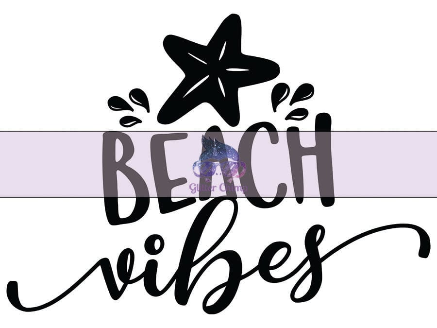 Glitter Chimp Adhesive Vinyl Decal - Beach Vibes Starfish- 3.5