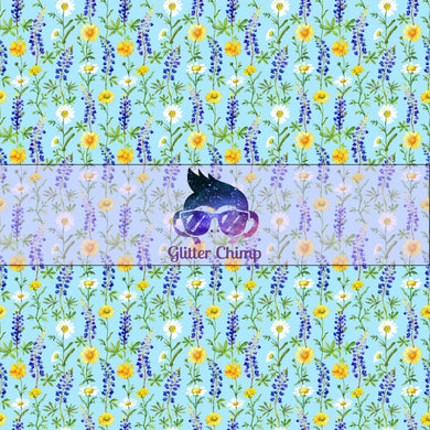 Glitter Chimp Adhesive Vinyl - Daisies & Bluebonnets