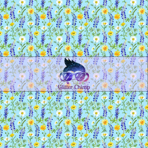 Glitter Chimp Adhesive Vinyl - Daisies & Bluebonnets