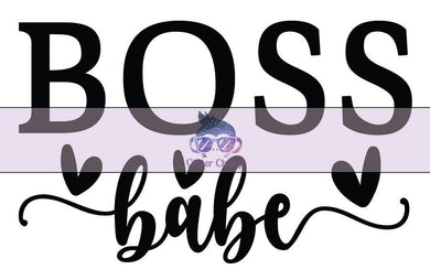 Glitter Chimp Adhesive Vinyl Decal - Boss Babe - 3.5