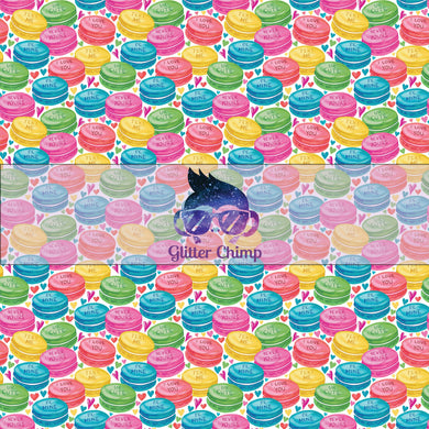 Glitter Chimp Adhesive Vinyl - Conversation Macarons