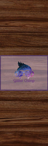 Glitter Chimp Vinyl Pen Wrap - Dark Woodgrain - 4.75"x1.5" - White Vinyl