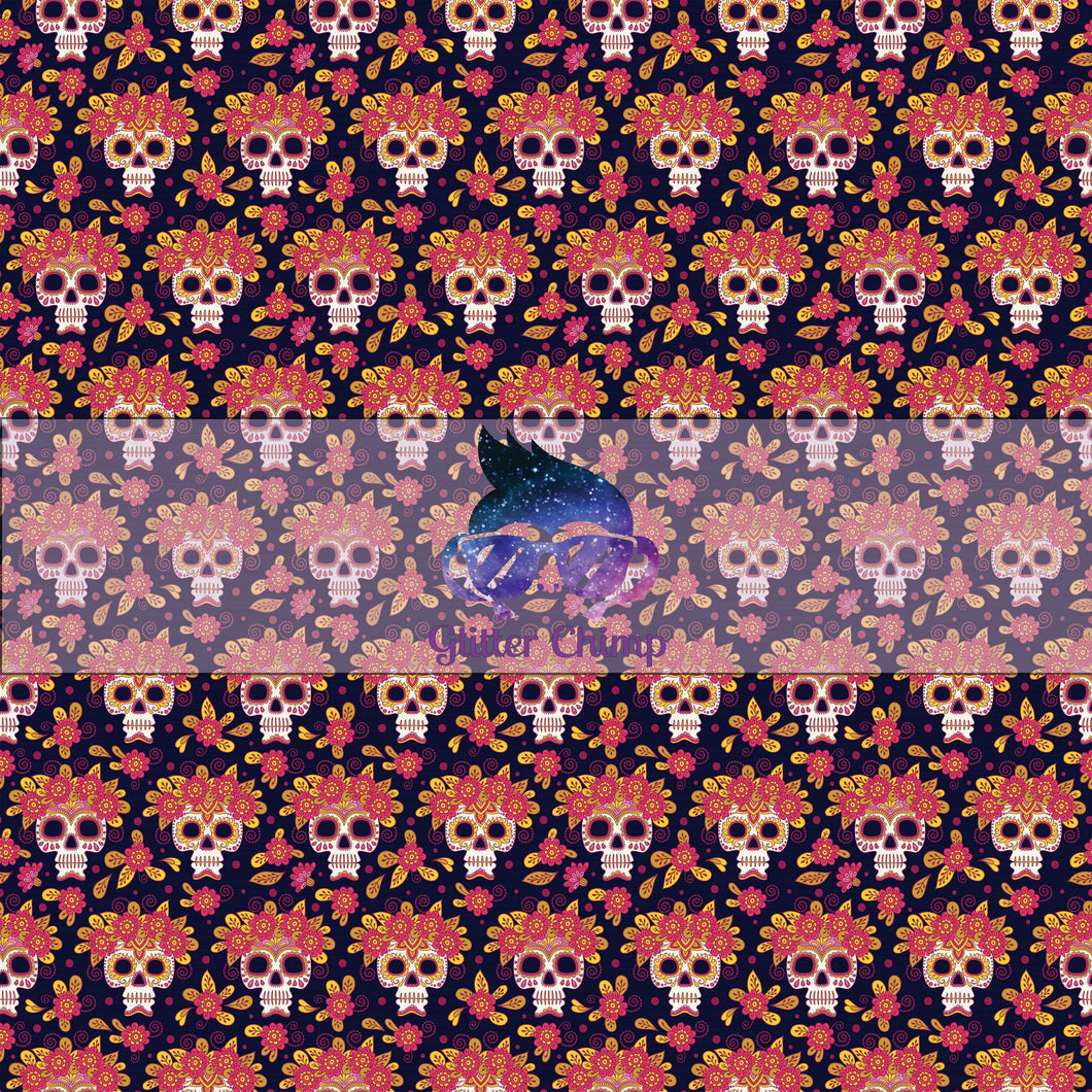 Glitter Chimp Adhesive Vinyl - Day of the Dead