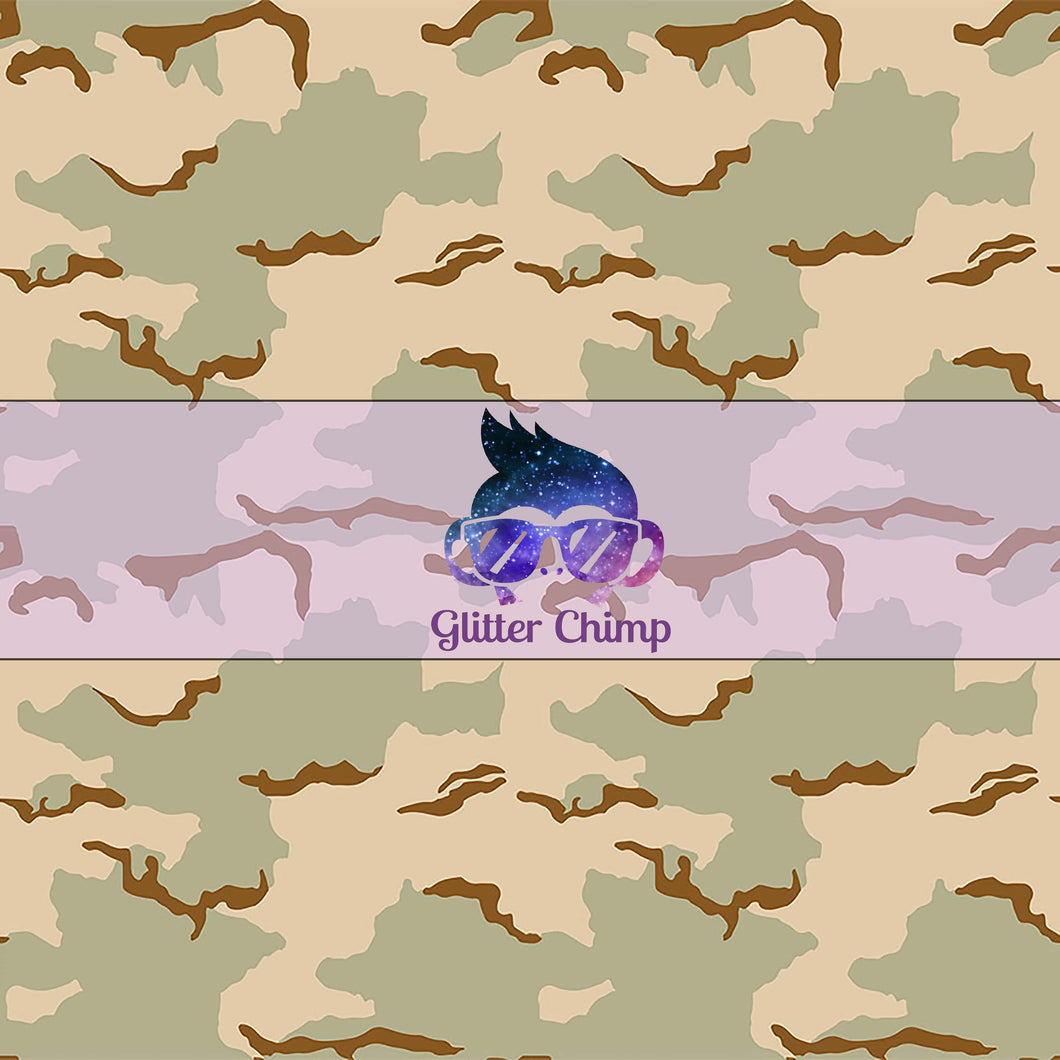 Glitter Chimp Adhesive Vinyl - Desert Camo