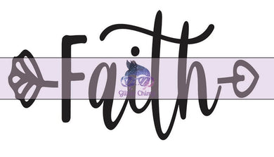 Glitter Chimp Adhesive Vinyl Decal - Faith - 3.5