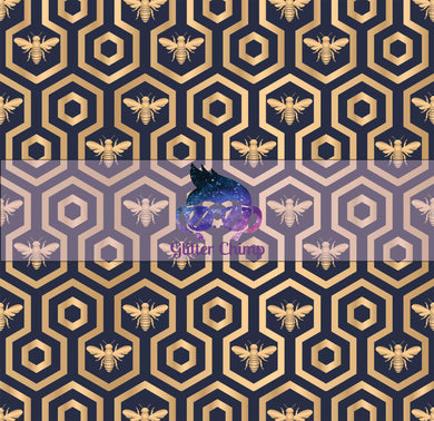 Glitter Chimp Adhesive Vinyl - Fancy Bee Pattern