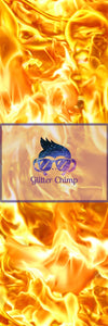 Glitter Chimp Vinyl Pen Wrap - Fire - 4.75"x1.5" - White Vinyl