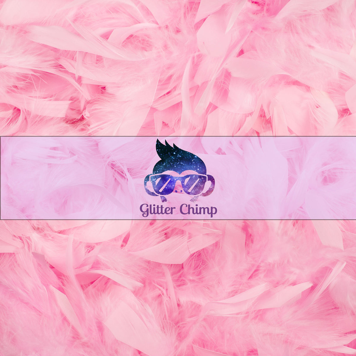 Glitter Chimp Adhesive Vinyl Flamingo Feathers