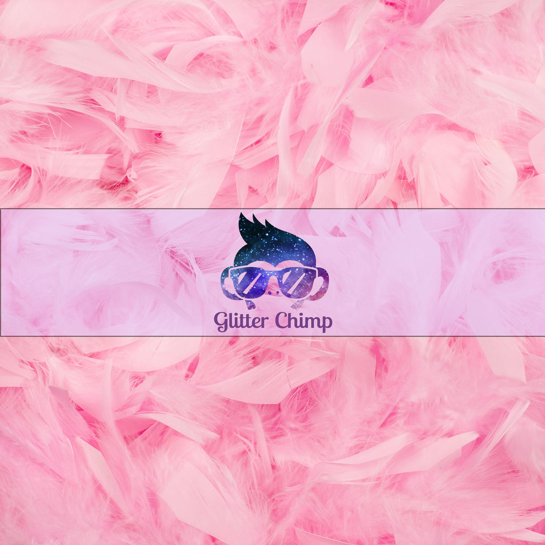 Glitter Chimp Adhesive Vinyl - Flamingo Feathers