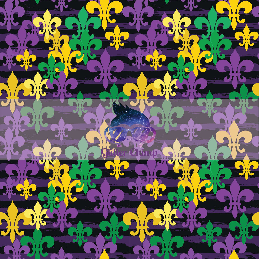 Glitter Chimp Adhesive Vinyl - Fleur De Lis Madness