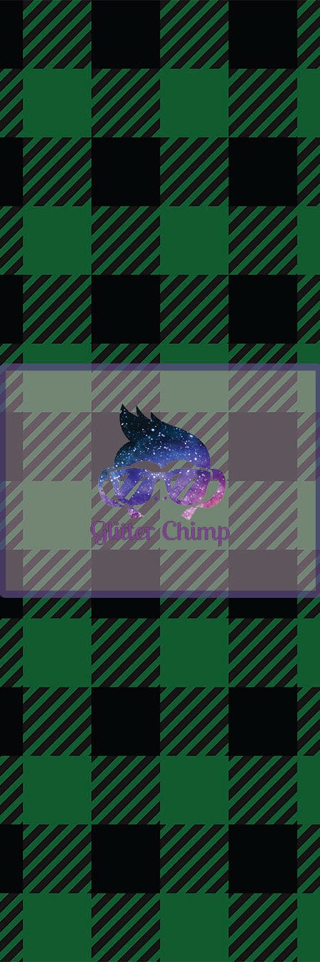Glitter Chimp Vinyl Pen Wrap - Green Plaid - 4.75