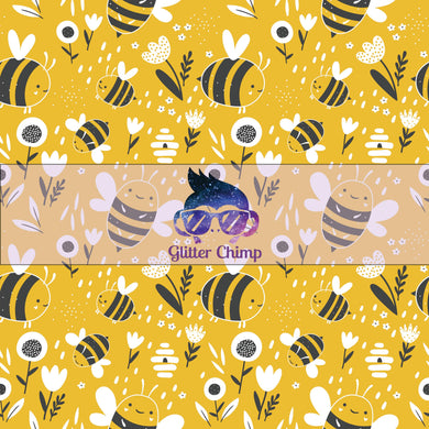 Glitter Chimp Adhesive Vinyl - Happy Bees