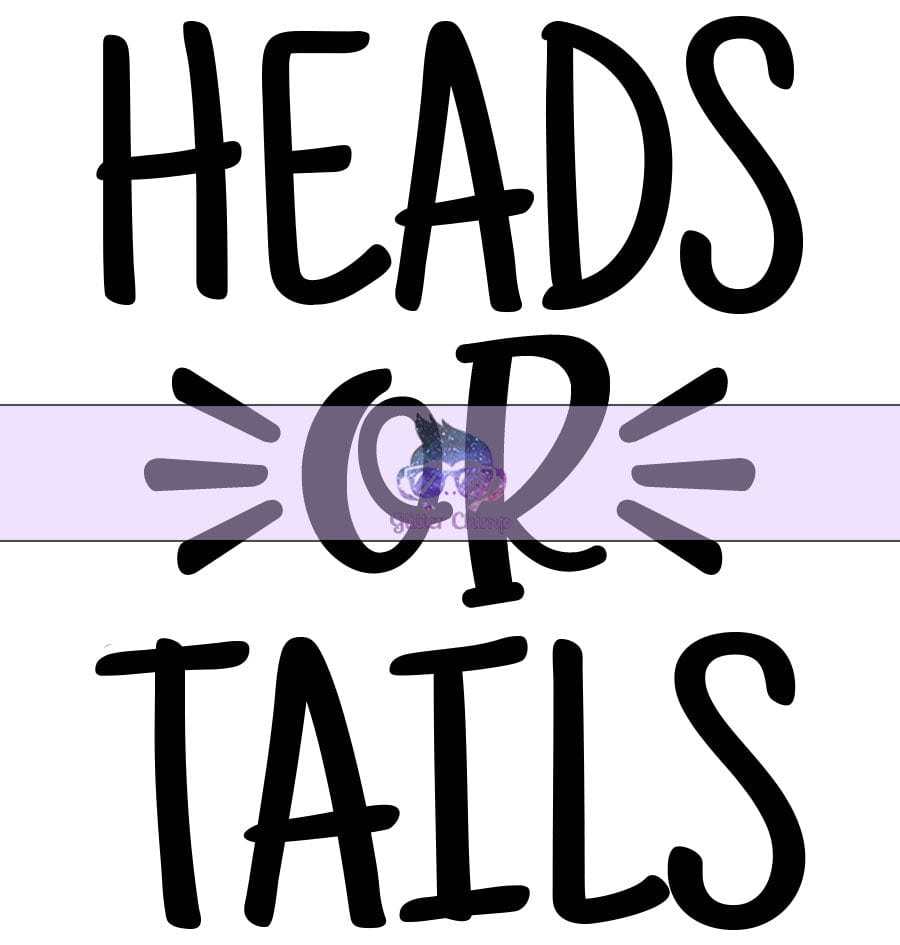 Glitter Chimp Adhesive Vinyl Decal - Heads Or Tails - 3